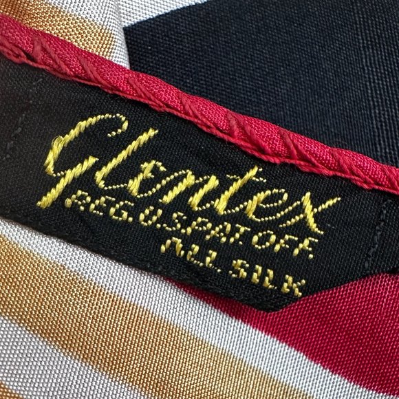 Vintage Glentex All Silk Geometric Abstract design Lovely Colors - Picture 3 of 7